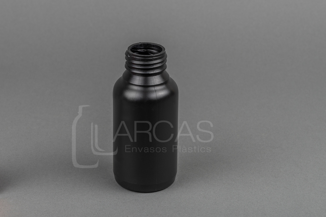 Fabricación de Botella 250ml HDPE negro D38