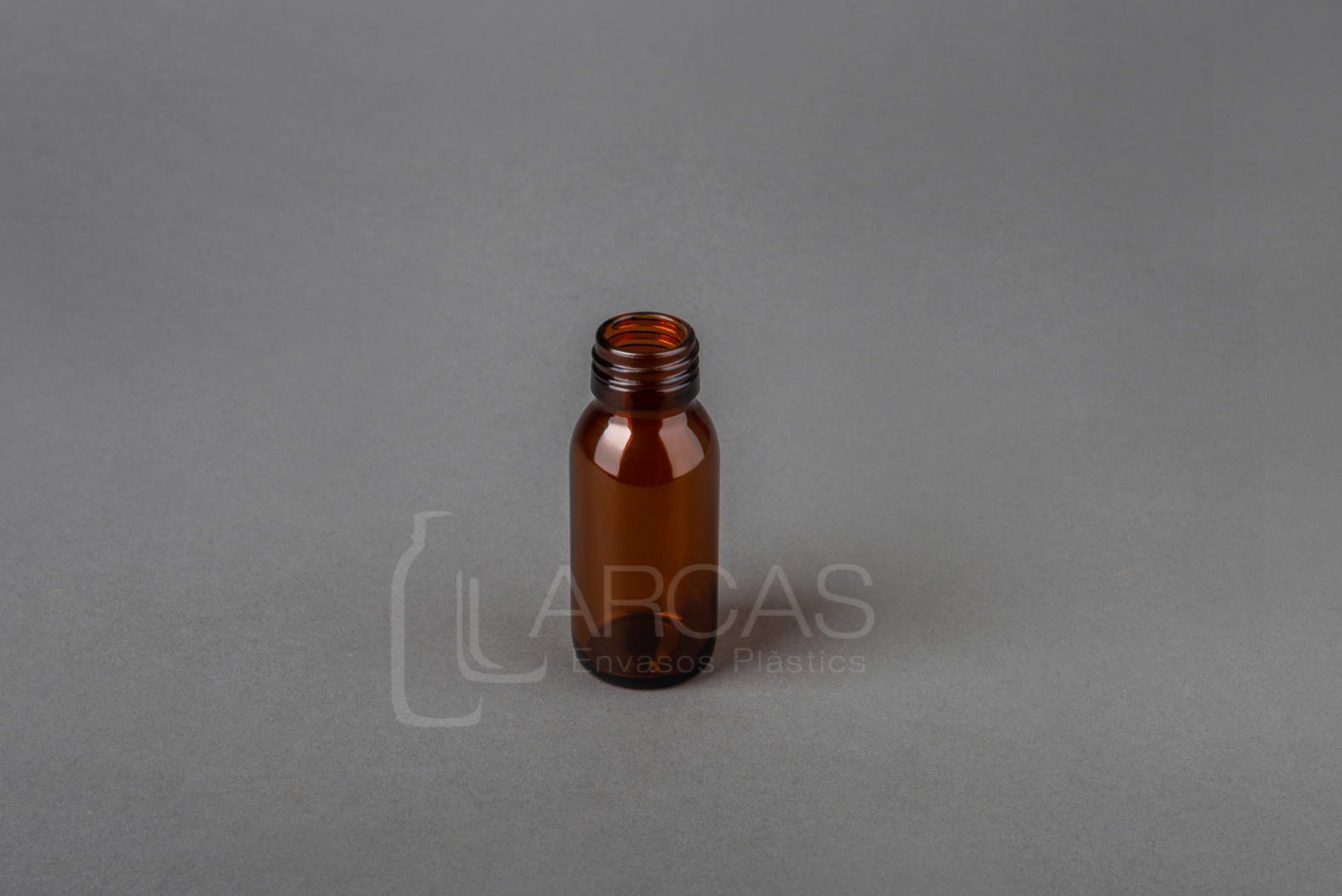 Fabricación de Botella vidrio 60cc ámbar P28