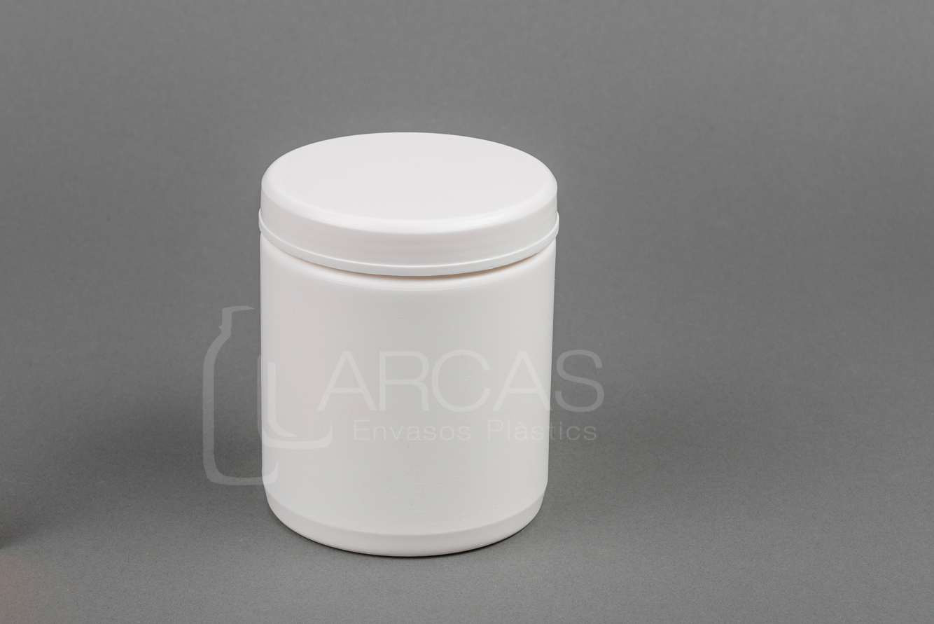 Fabricación de Tarro rosca 750cc HDPE blanco- Tapa blanca + Obturador